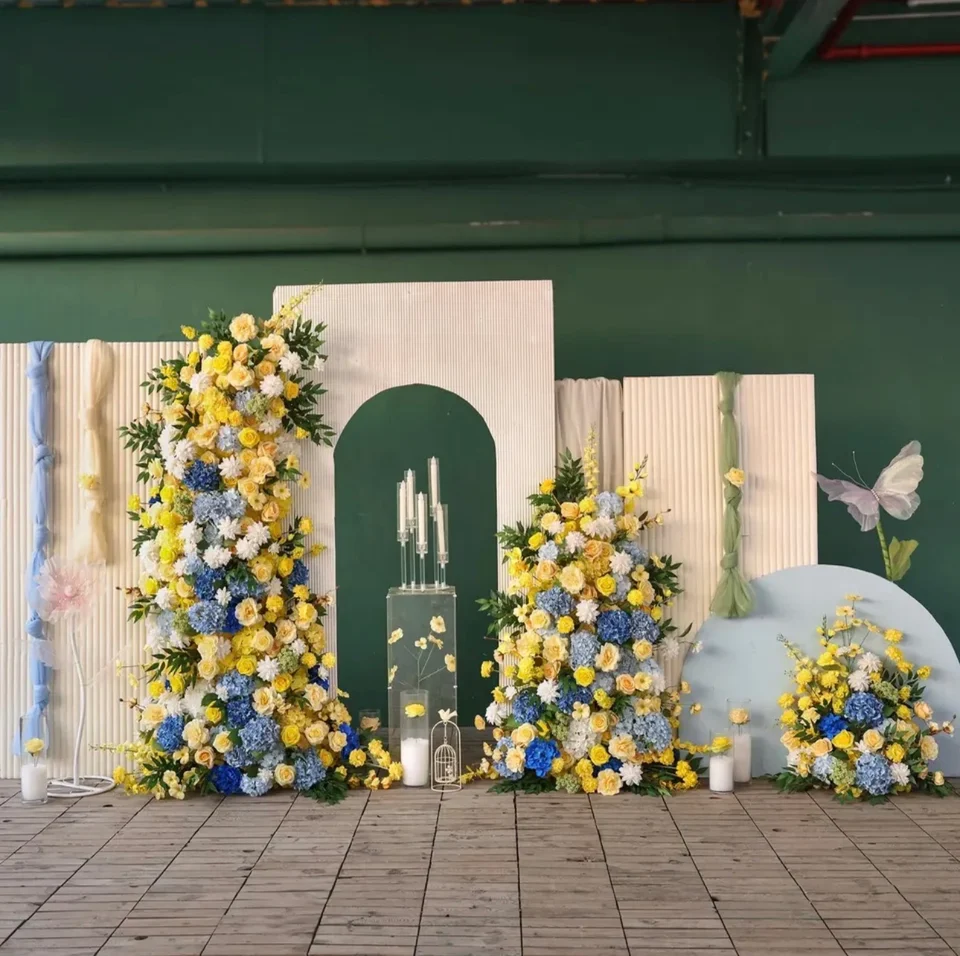 Event styling with BloomHaus floral backdrop